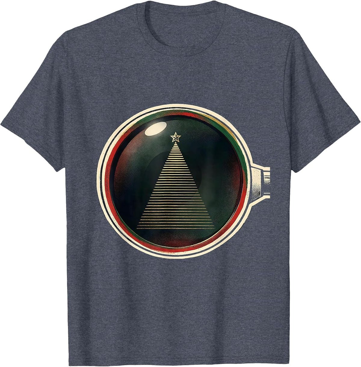 Christmas Tree Eye Lens Optometrist Humor Workwear T-Shirt - Heather Blue