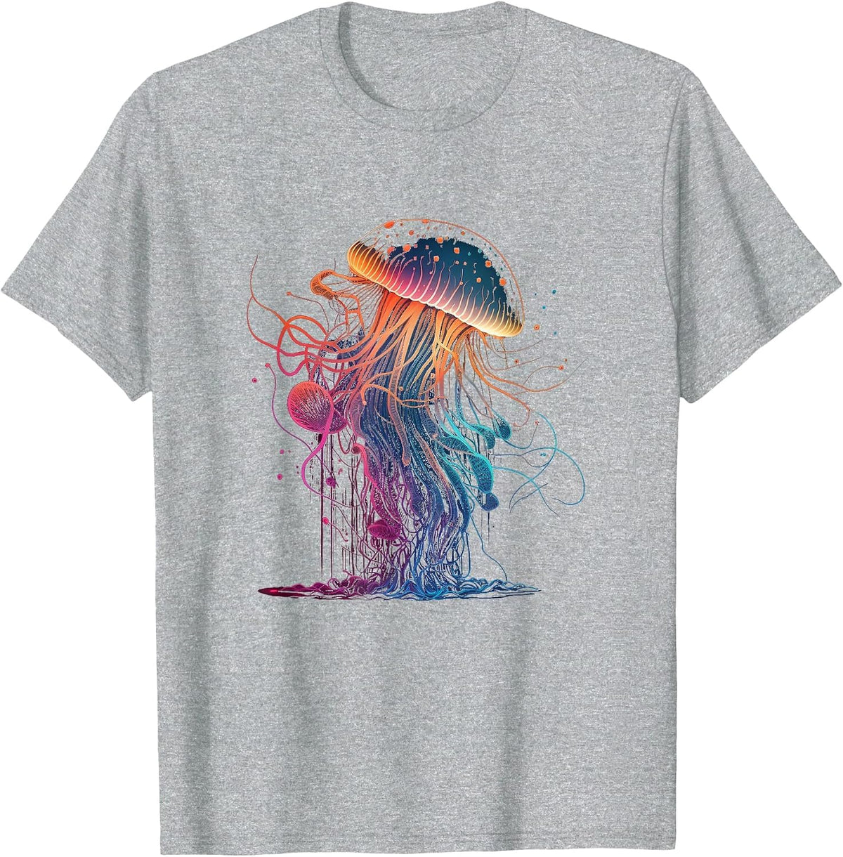 Jellyfish Ocean Animal Scuba Diving Jelly Fish T-Shirt - Heather Grey