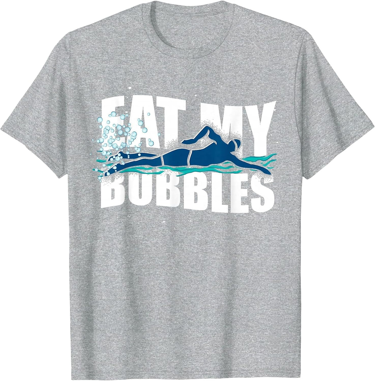 Swimming Club Water Rat Swimming Funny Swimmer T-Shirt - Heather Grey