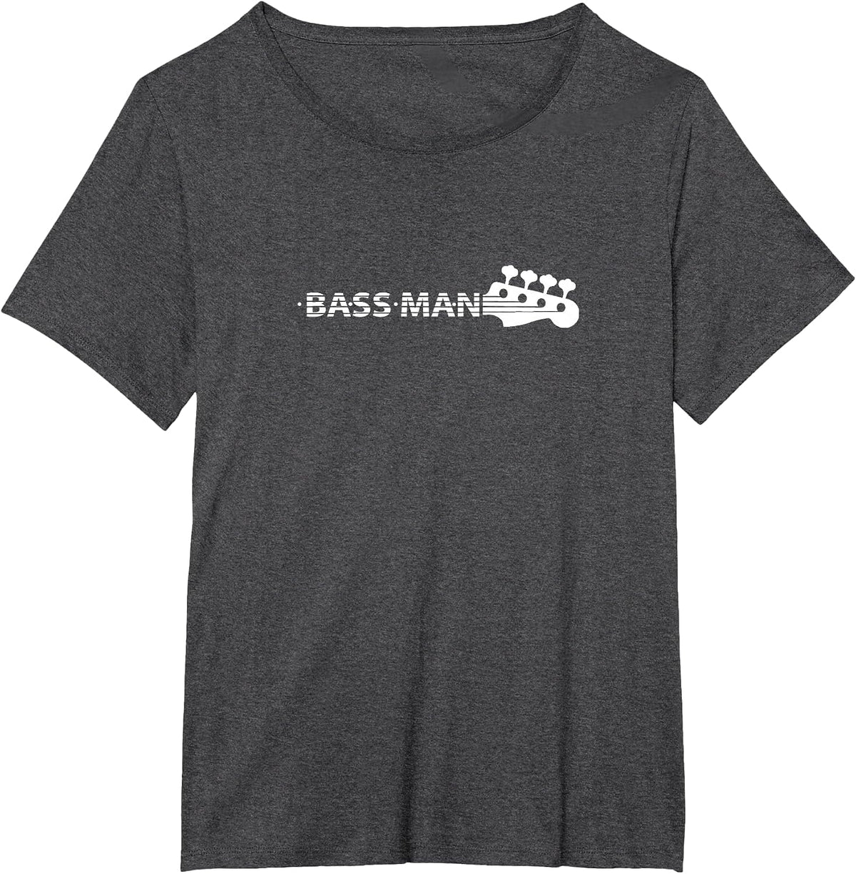 Bass Man Instrument Player Rhythm Music T-Shirt - Dark Heather Grey