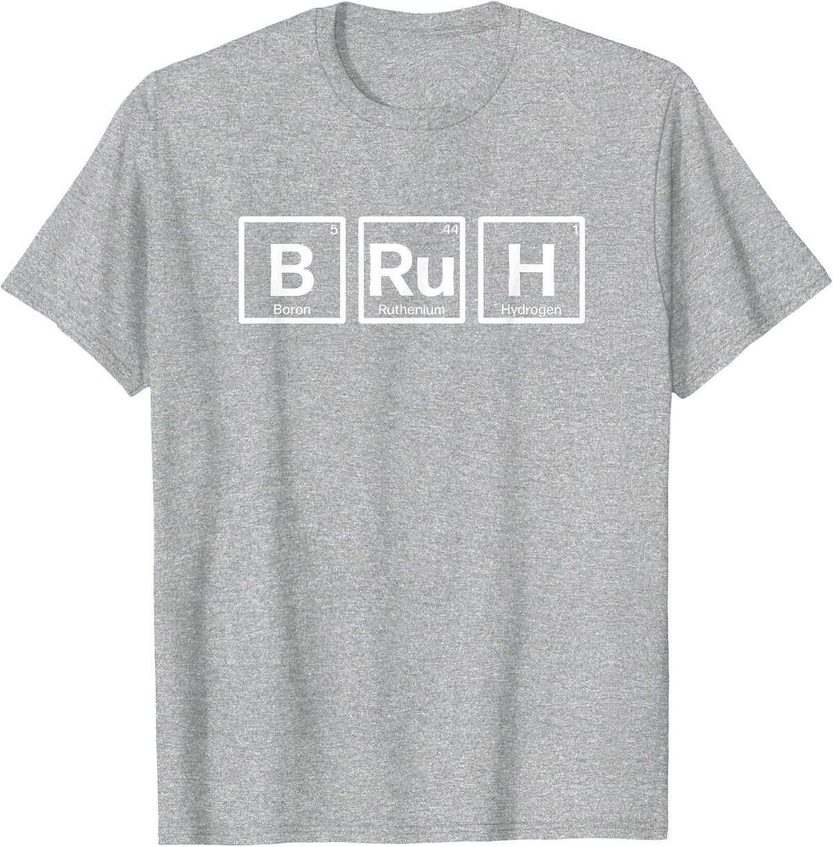 Bruh Gamer Slang Meme Design T-Shirt - Heather Grey
