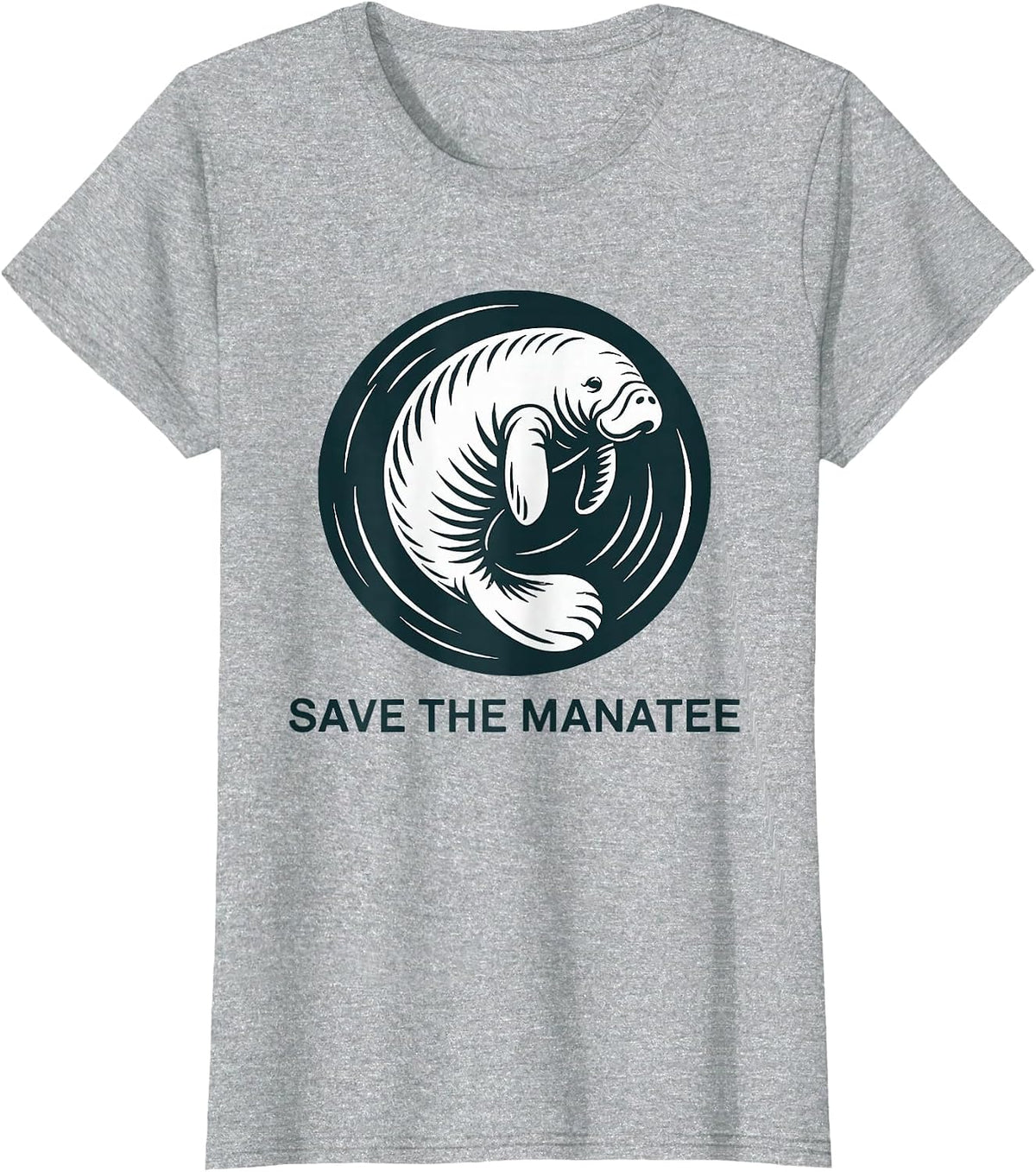 Manatee Lover Funny Manatee Save The Sea Cow T-Shirt - Heather Grey