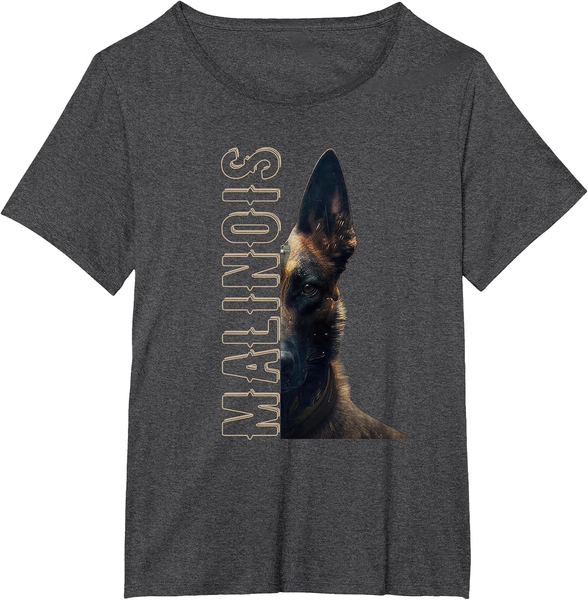 Malinois Belgian Shepherd Dog T-Shirt - Dark Heather Grey