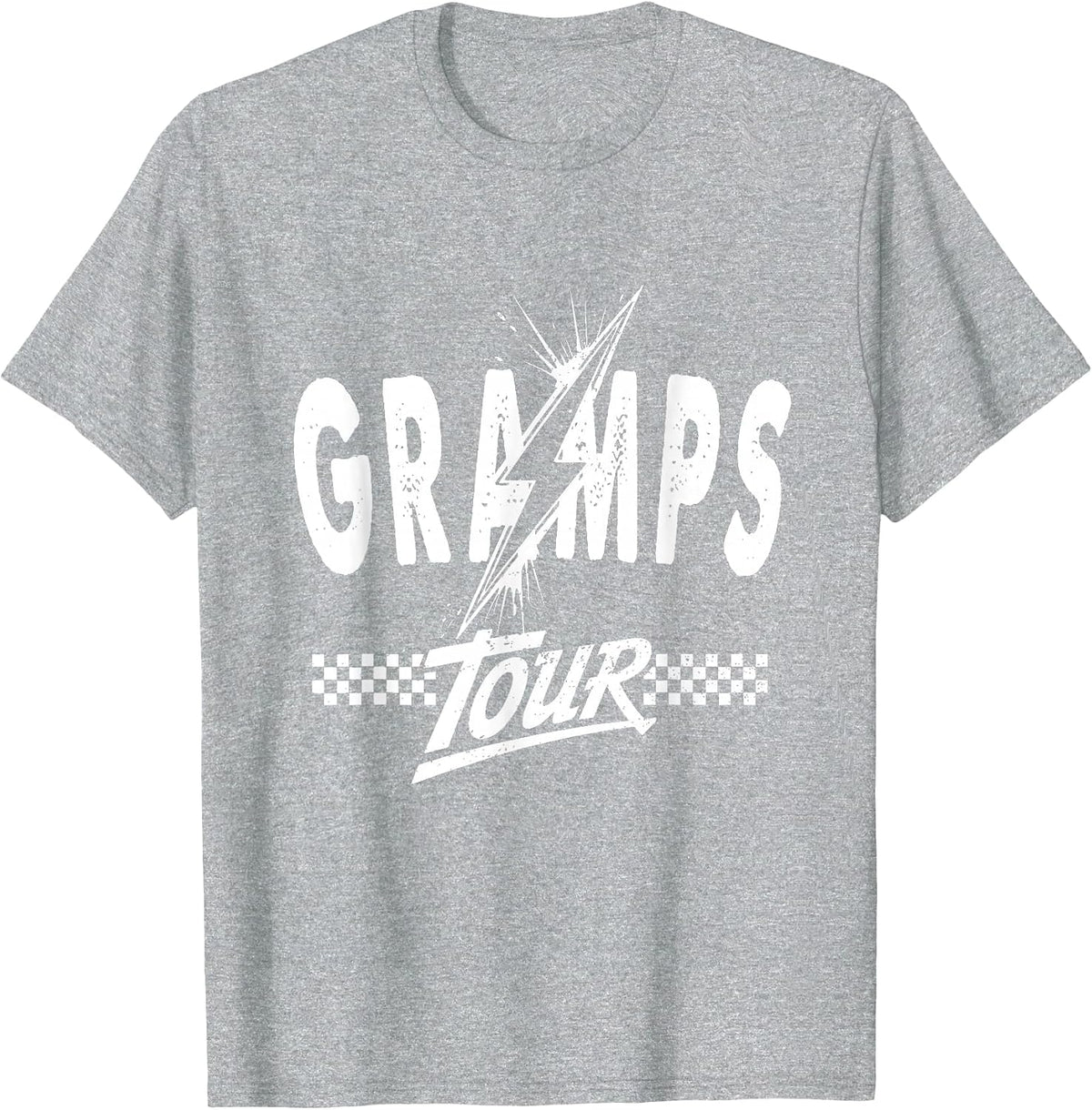 Gramps Tour Rock Band Concert Poster Art T-Shirt - Heather Grey