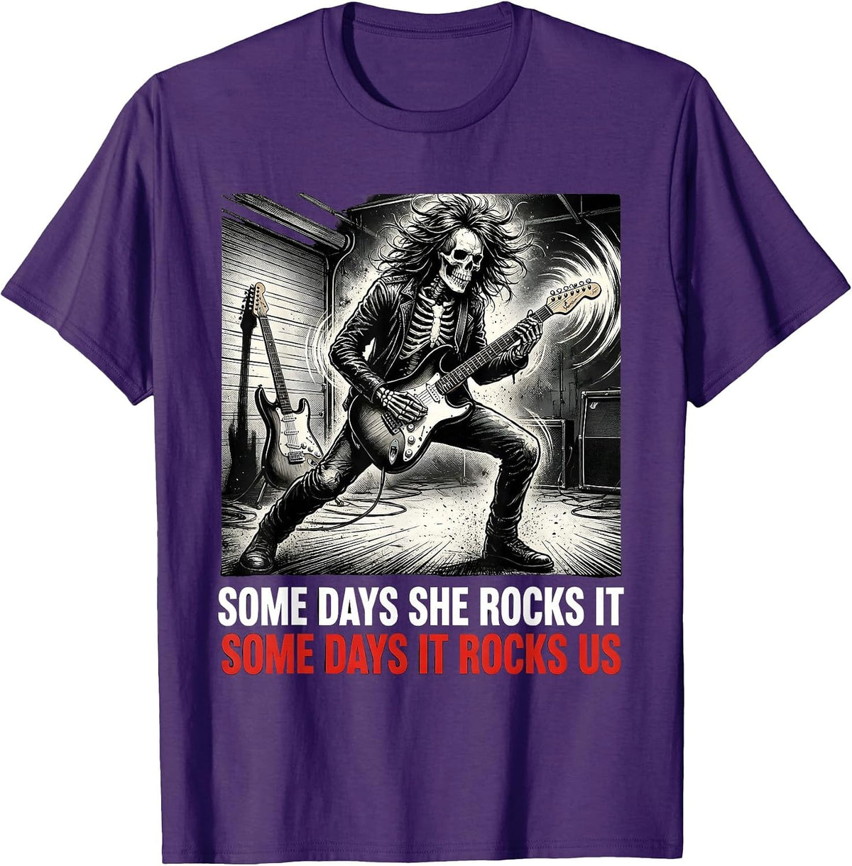 Men's Some Days She Rocks It, Some Days It Rocks Us Sped Squad T-Shirt - Purple