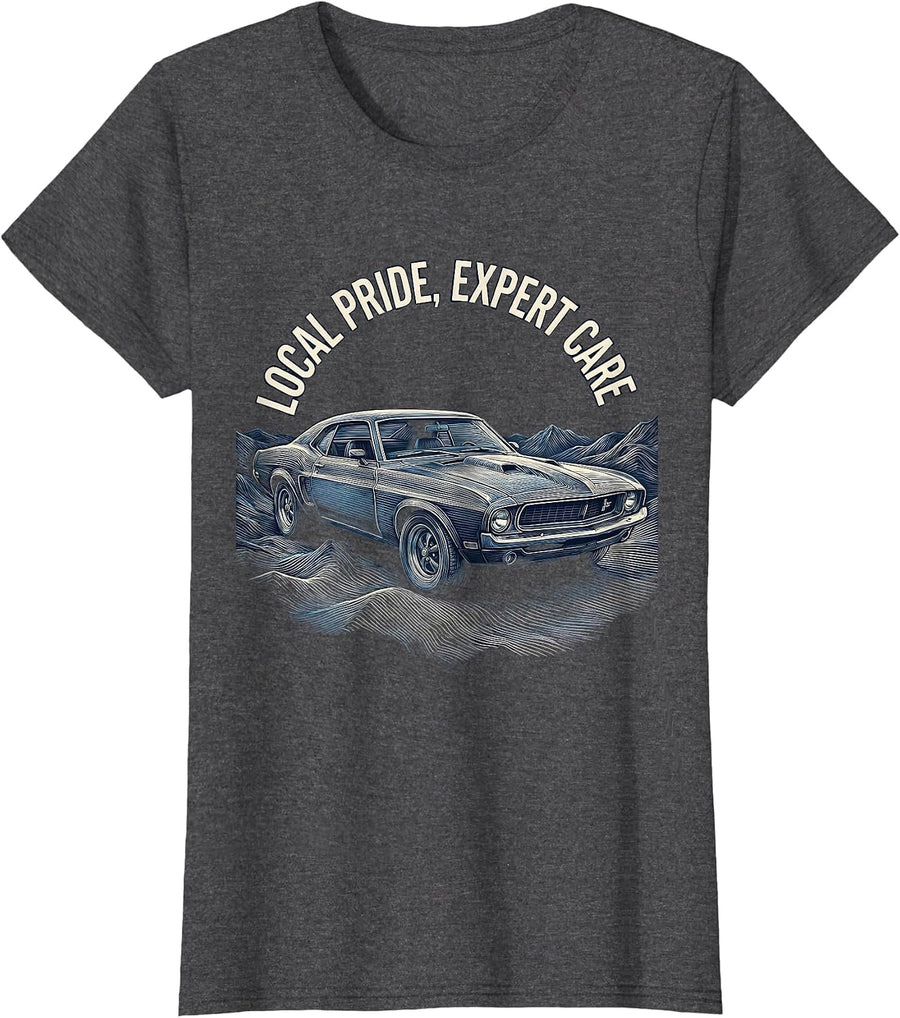Women's Valley Forge Automotive Local Pride Expert Care T-Shirt - Dark Heather Grey