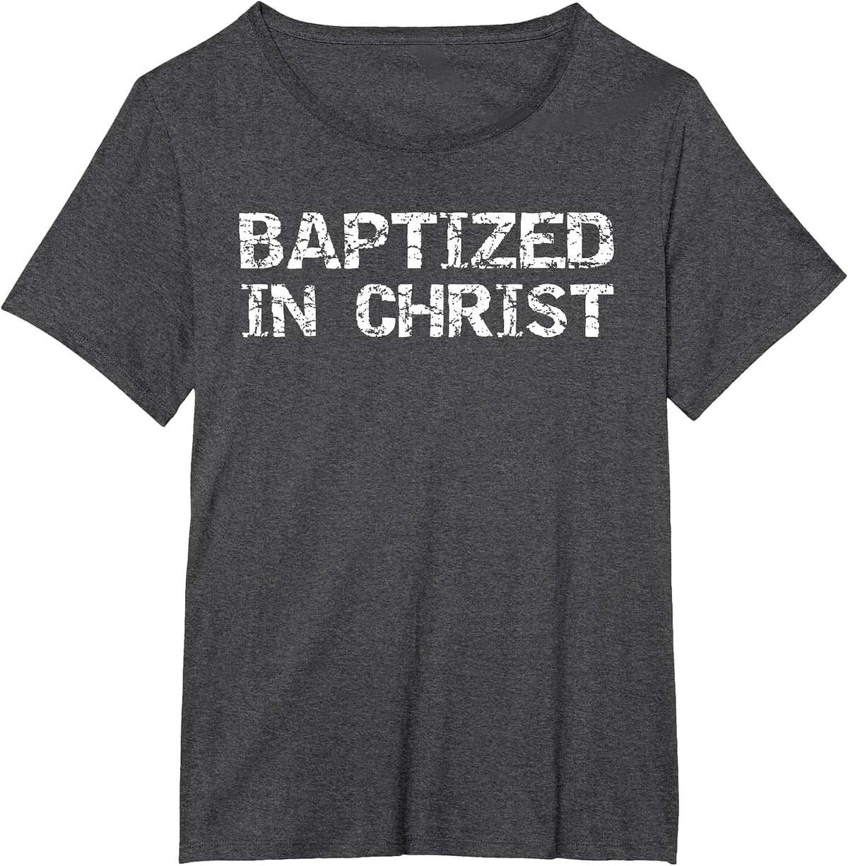 Baptized in Christ After Baptism Shirt for Boys Baptism T-Shirt - Dark Heather Grey