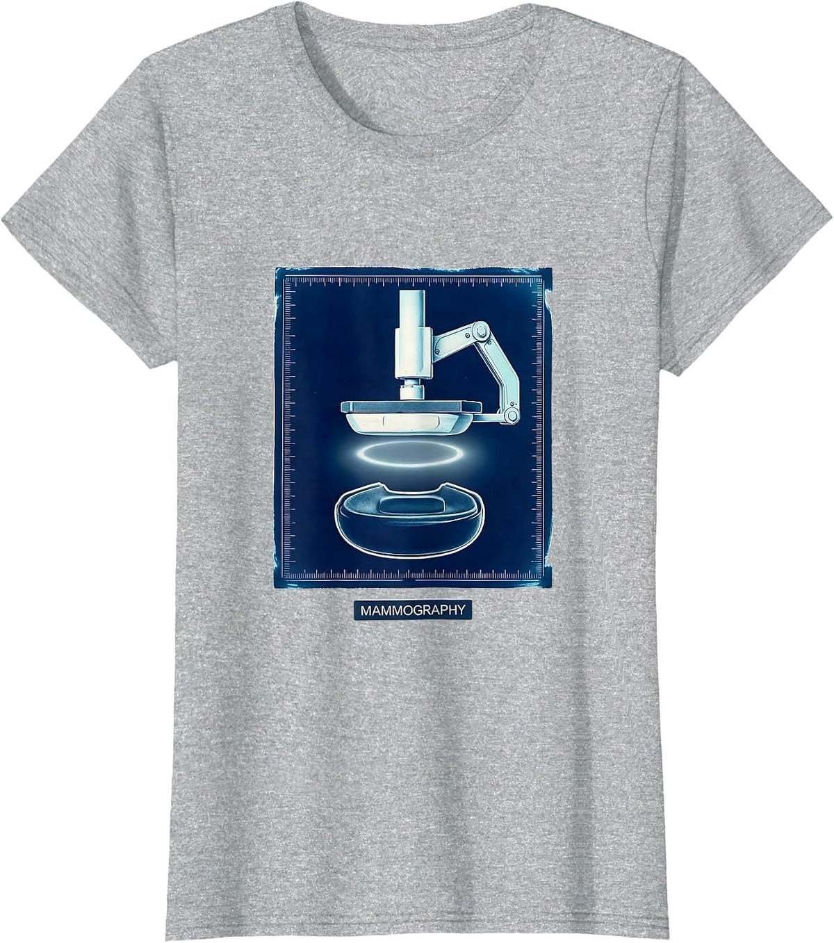MAMMOGRAPHY Cute Radiology Tech Coquette Playful Pride T-Shirt - Heather Grey