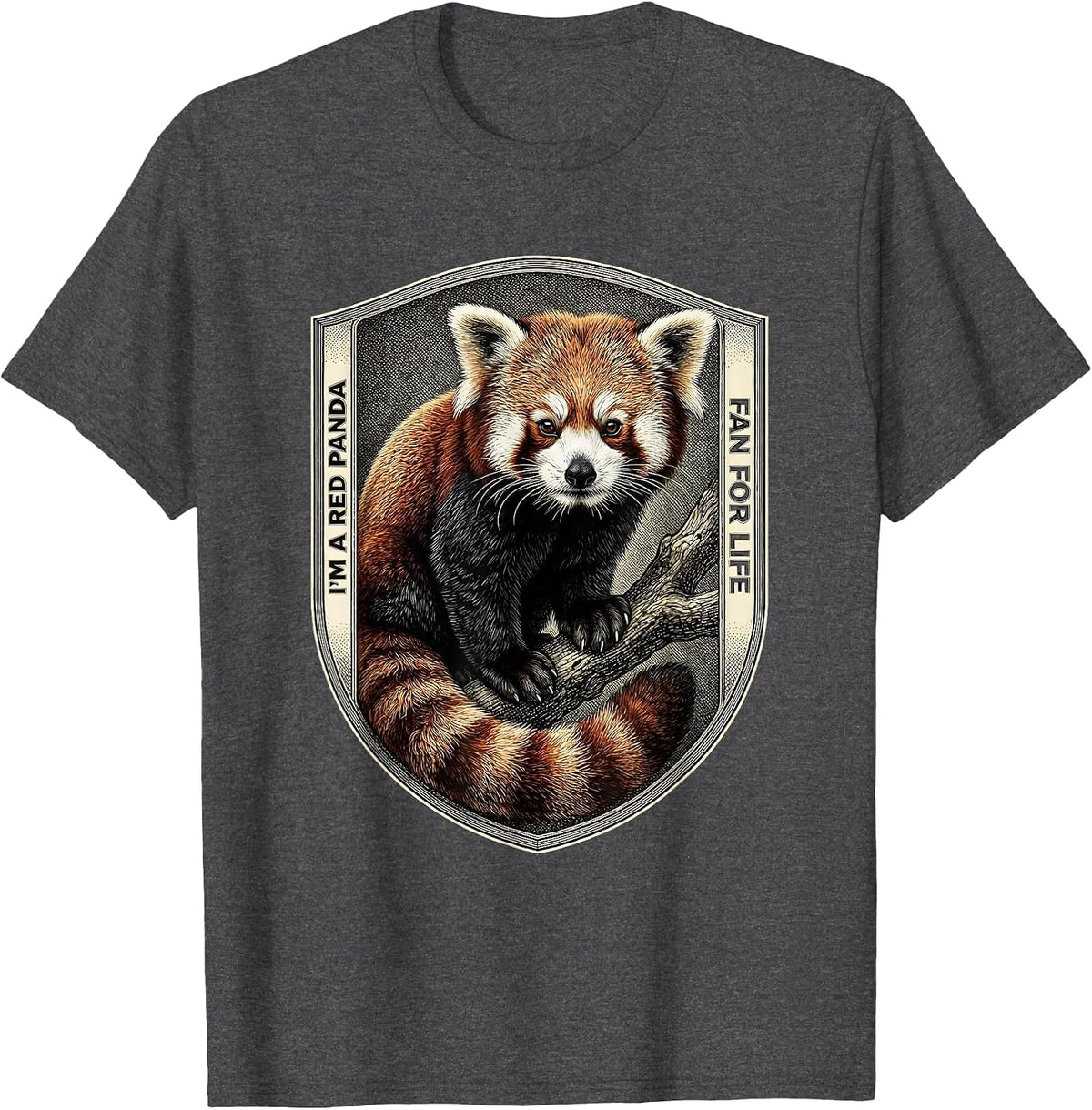 I'm A Red Panda Fan For Life Cute Red Panda Lover Gift T-Shirt - Dark Heather Grey