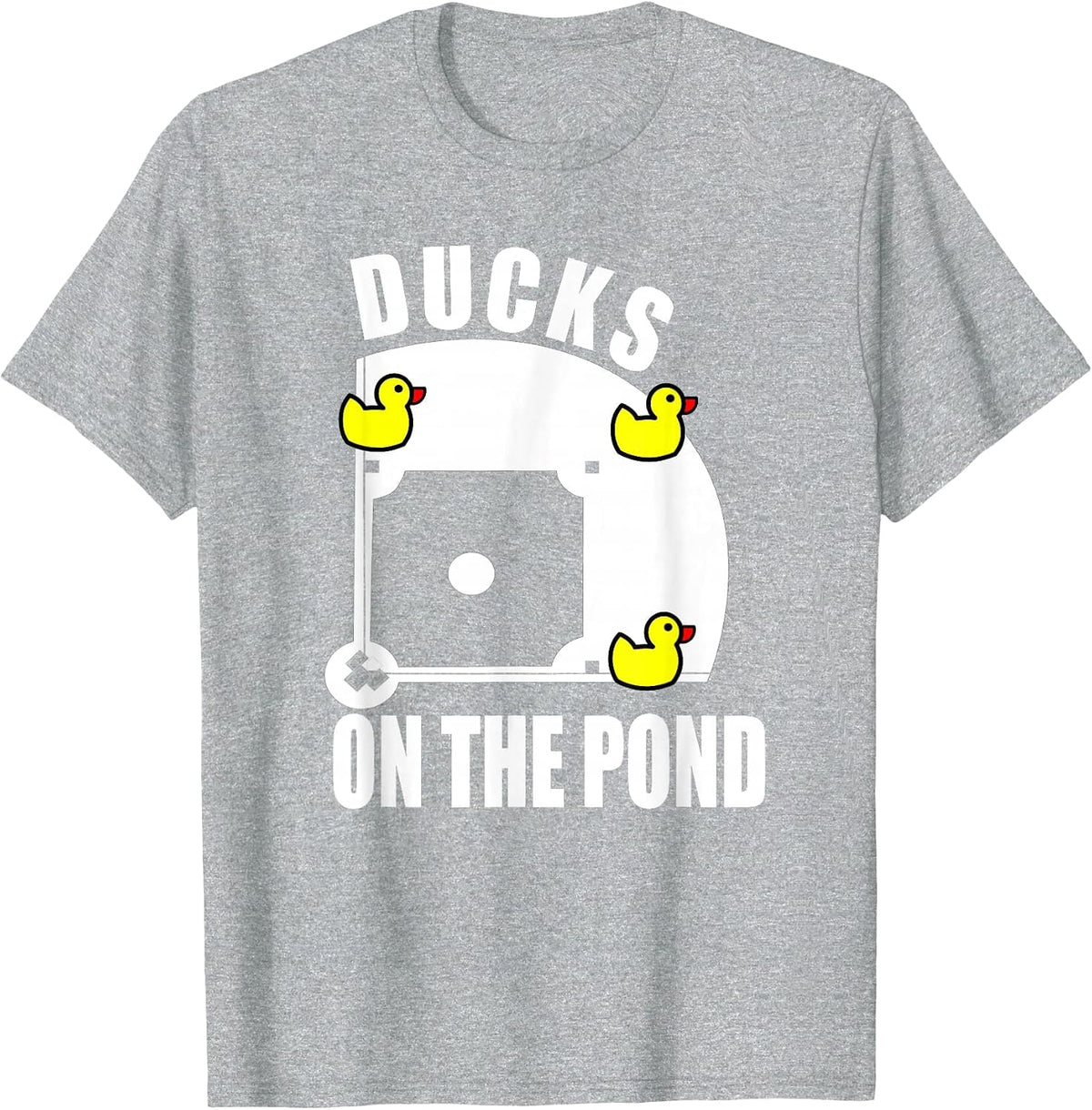 Ducks on the Pond Baseball T Shirt T-Shirt - Heather Grey