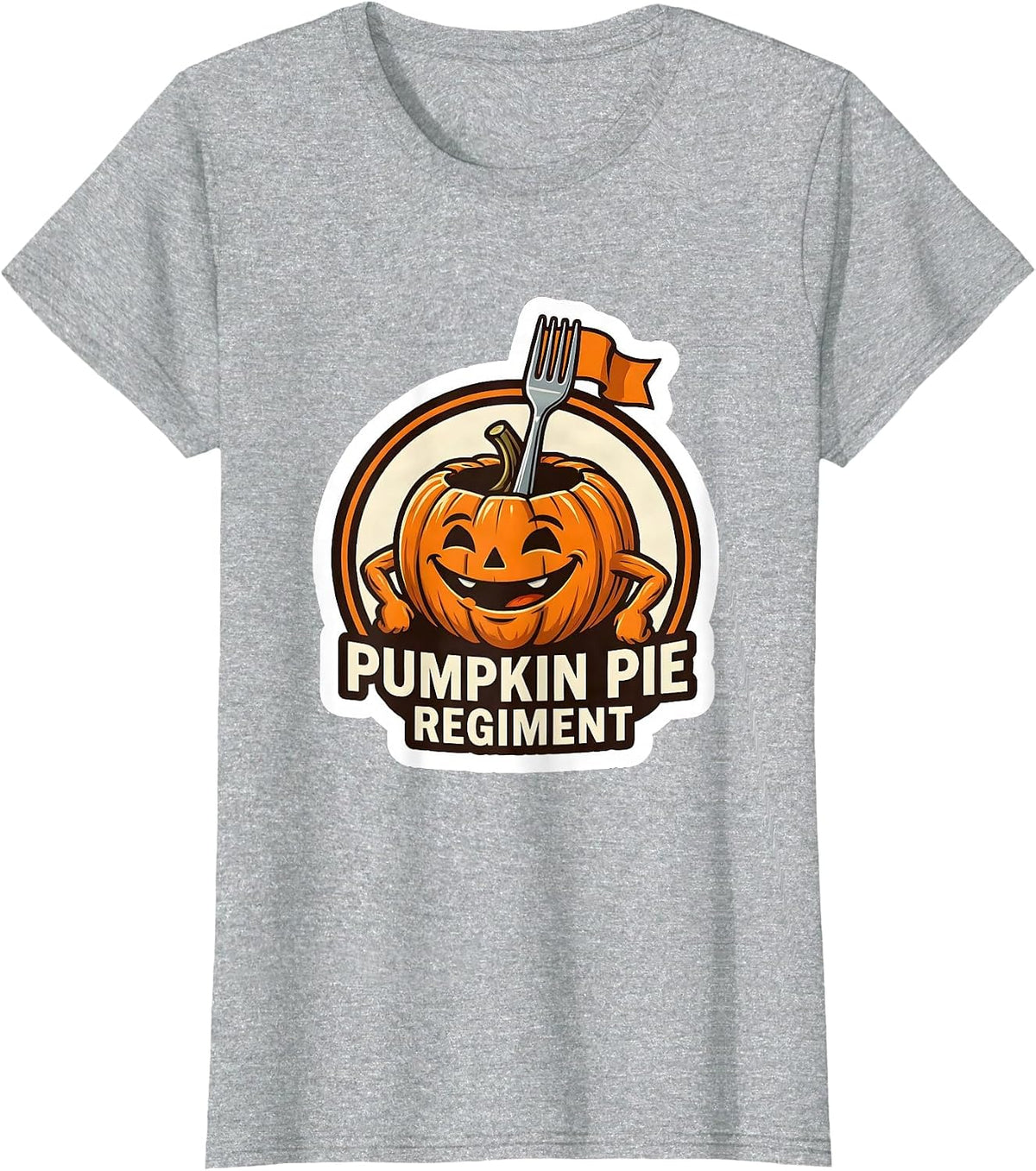 Pumpkin Pie Regiment Funny Thanksgiving Pie Lover Group T-Shirt - Heather Grey