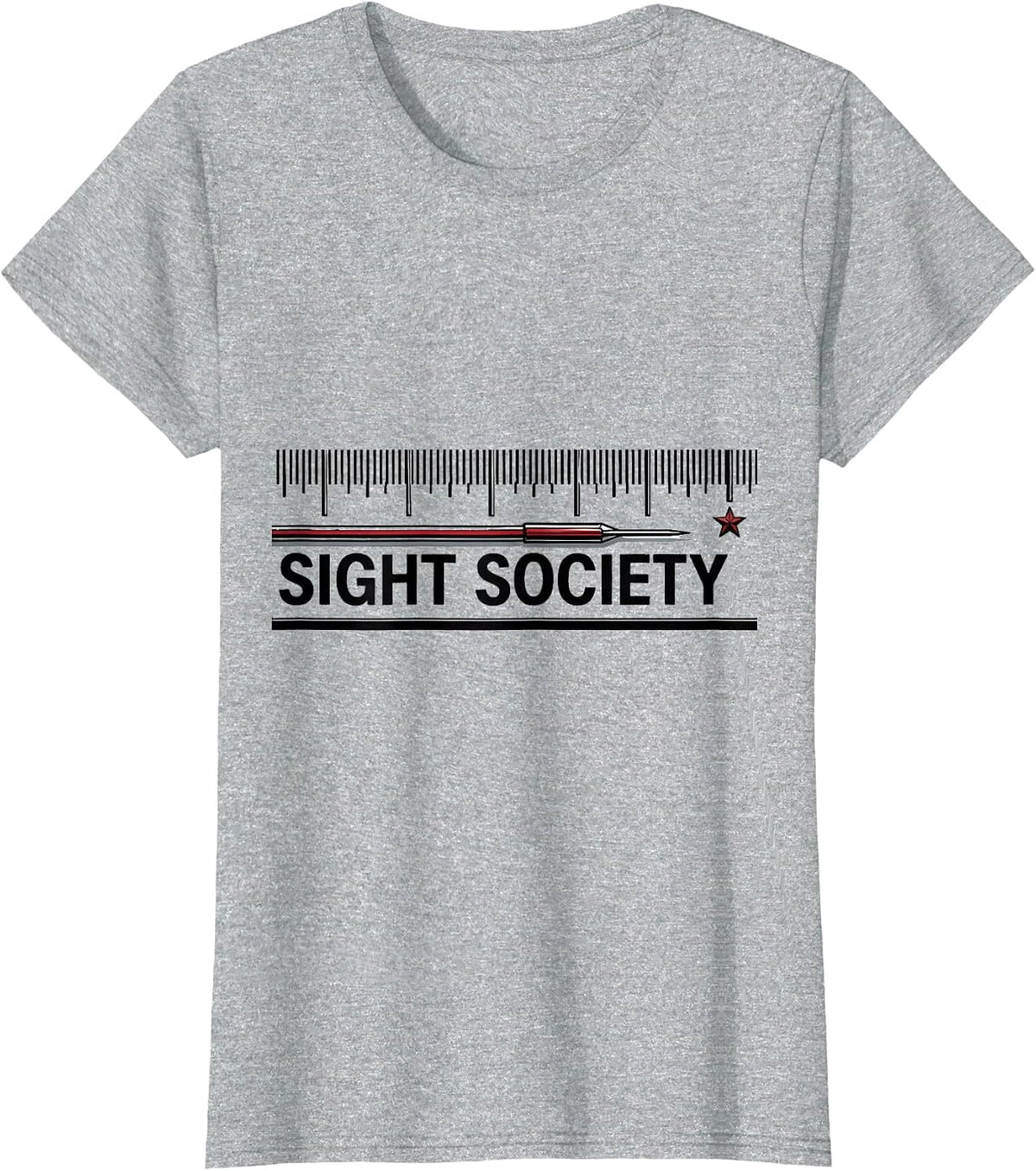 Sight Society Geometric Optometrist Eye Doctor Christmas T-Shirt - Heather Grey