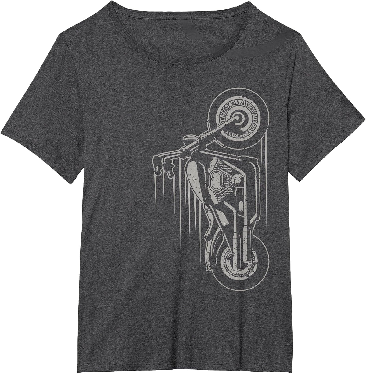 Low Rider Chopper Bike Motorcycle Rider Biker Men Husband T-Shirt - Dark Heather Grey