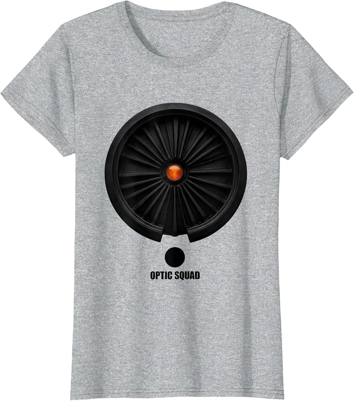 Optic Squad Brutalist Graphic Christmas Optometrist Eye T-Shirt - Heather Grey