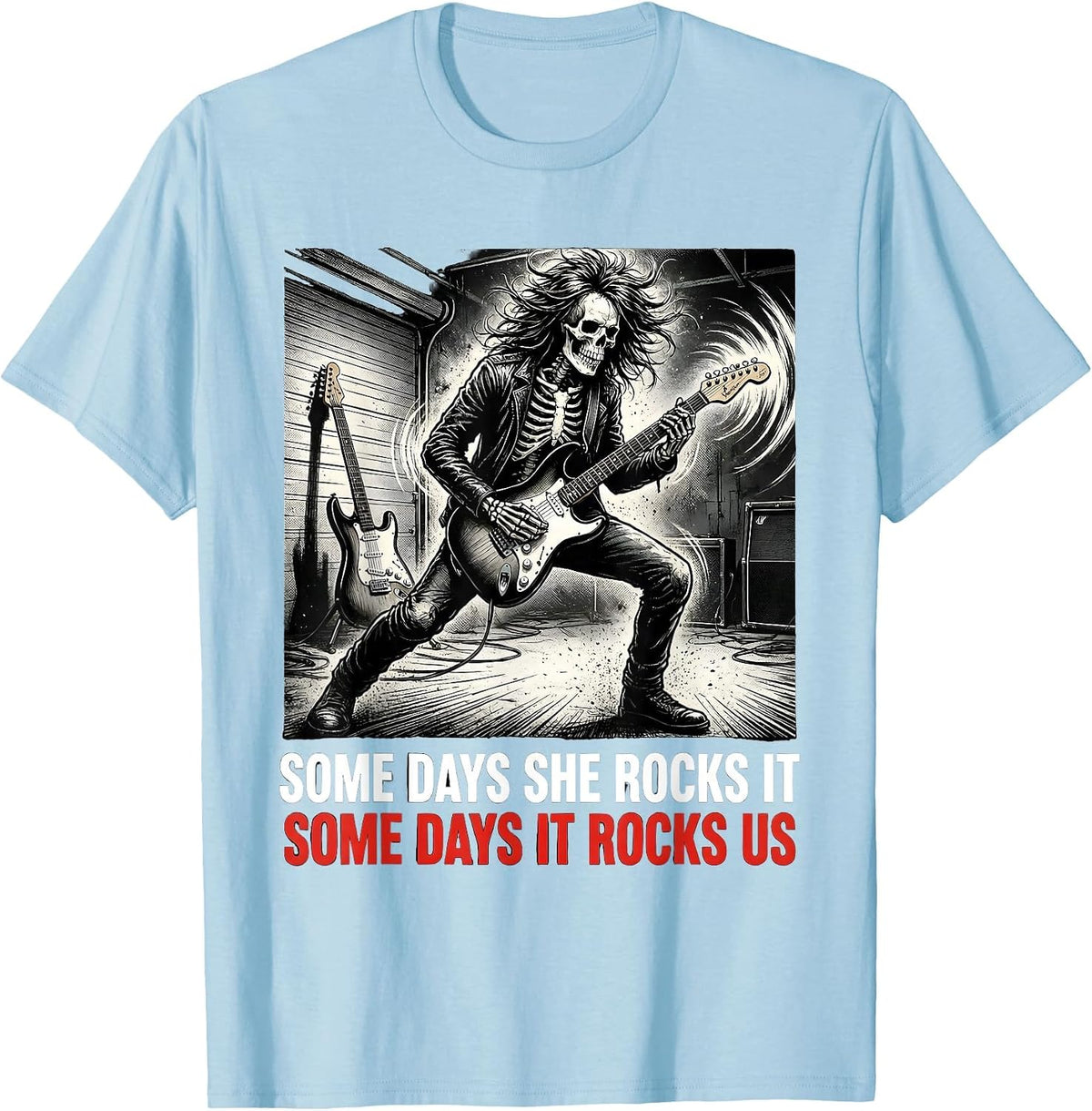 Men's Some Days She Rocks It, Some Days It Rocks Us Sped Squad T-Shirt - Baby Blue