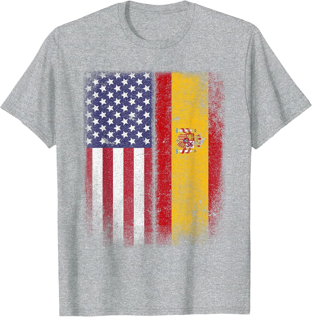 Spanish American Flag Spain Bandera Espana T-Shirt - Heather Grey