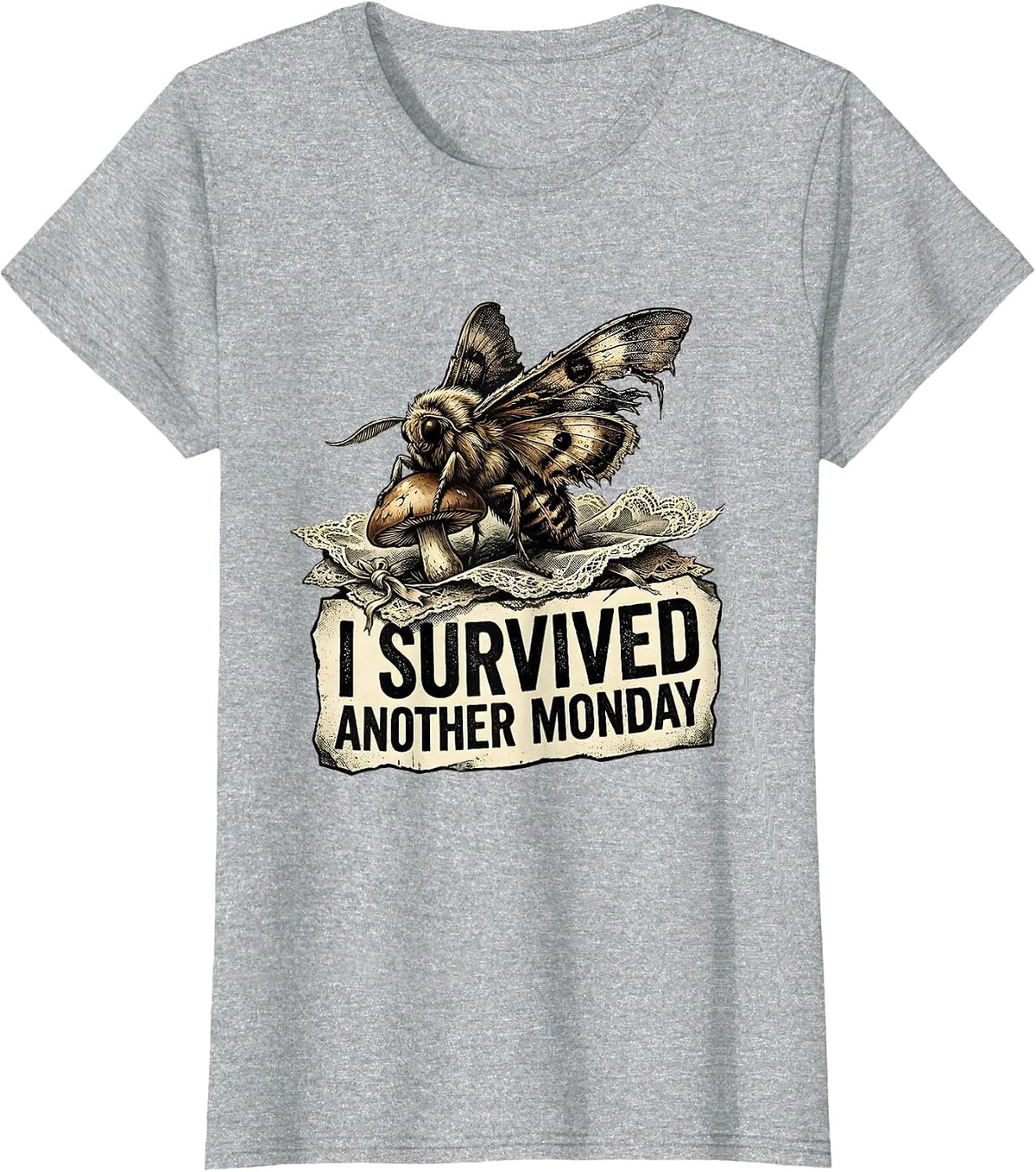I Survived Another Monday Labor Day Humor Design T-Shirt - Heather Grey