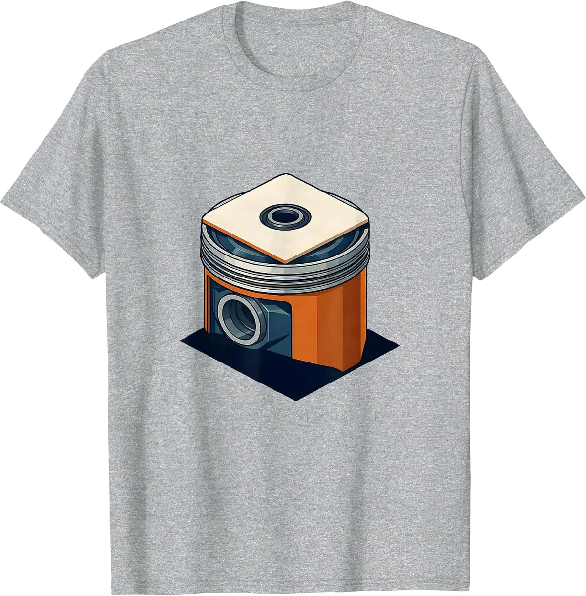 Men's Senior Piston Registrar Funny Car Guy Mechanic Workshop T-Shirt - Heather Grey
