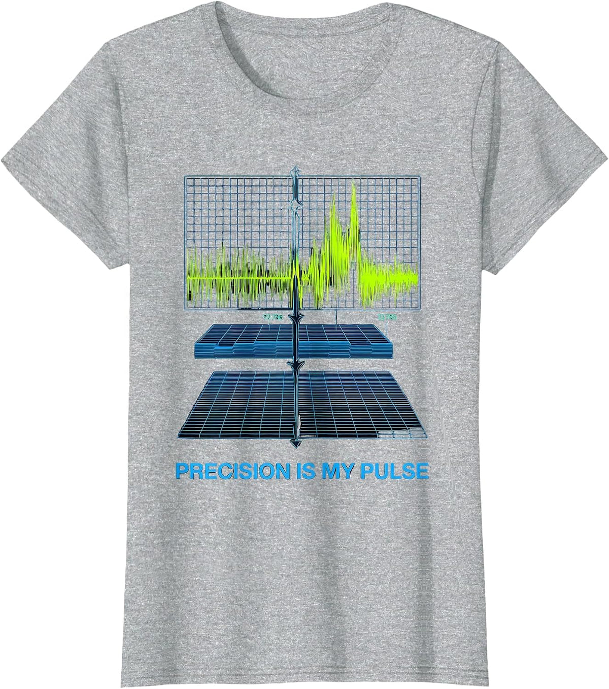 Precision Is My Pulse Funny Ham Radio Operator Humor T-Shirt - Heather Grey