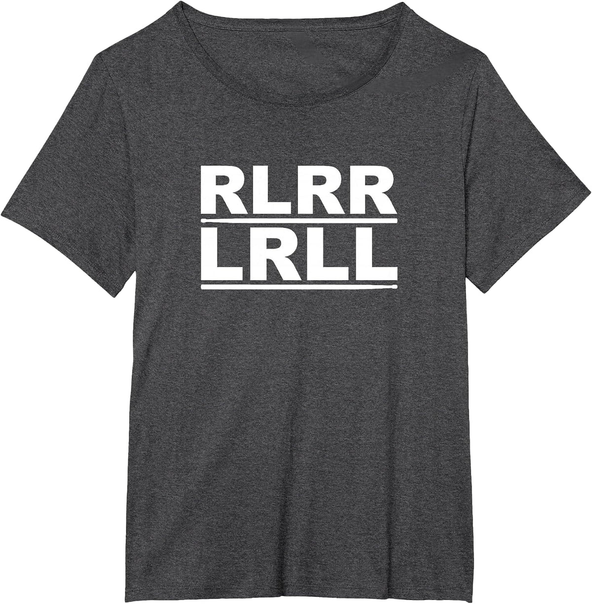 RLRR LRLL Drum Kit Drummer Paradiddle Musician RLRRLRLL T-Shirt - Dark Heather Grey