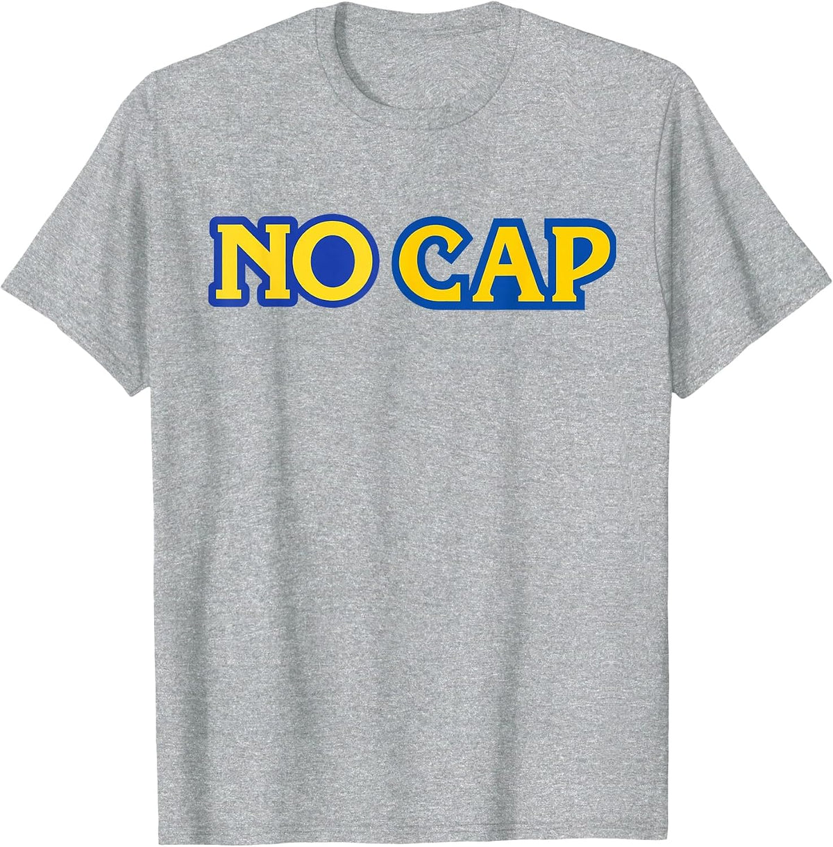 NO Cap Hype Tendance Hip Hop Tee T-Shirt - Heather Grey