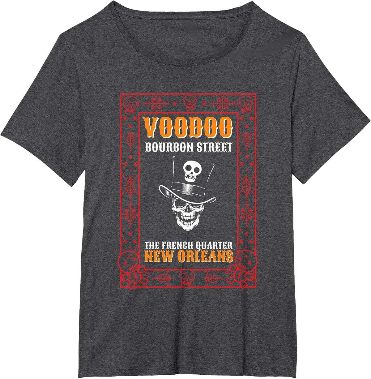 Mardi Gras Voodoo Lover Black Magic Carnival Fan Voodoo Doll T-Shirt - Dark Heather Grey