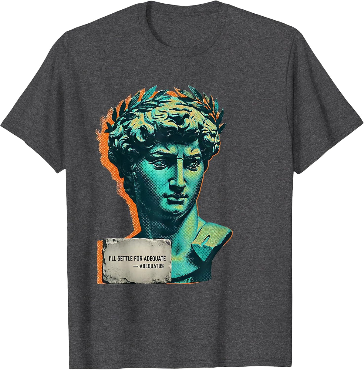 Men's I’ll Settle For Adequate — Adequatus Funny Greek Philosopher T-Shirt - Dark Heather Grey