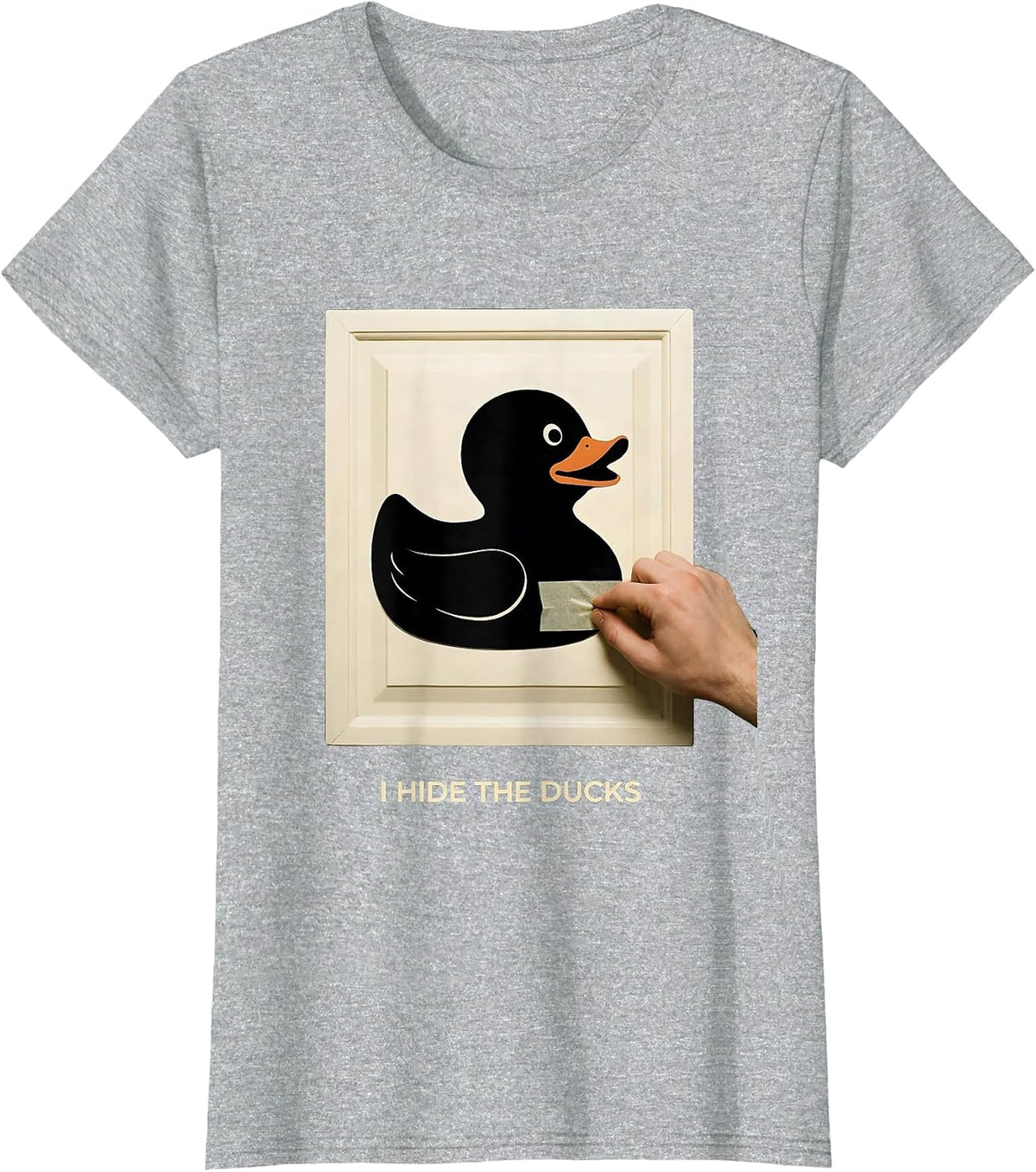 I Hide The Ducks Funny Cruise Duck Hunting Free Ice Cream T-Shirt - Heather Grey