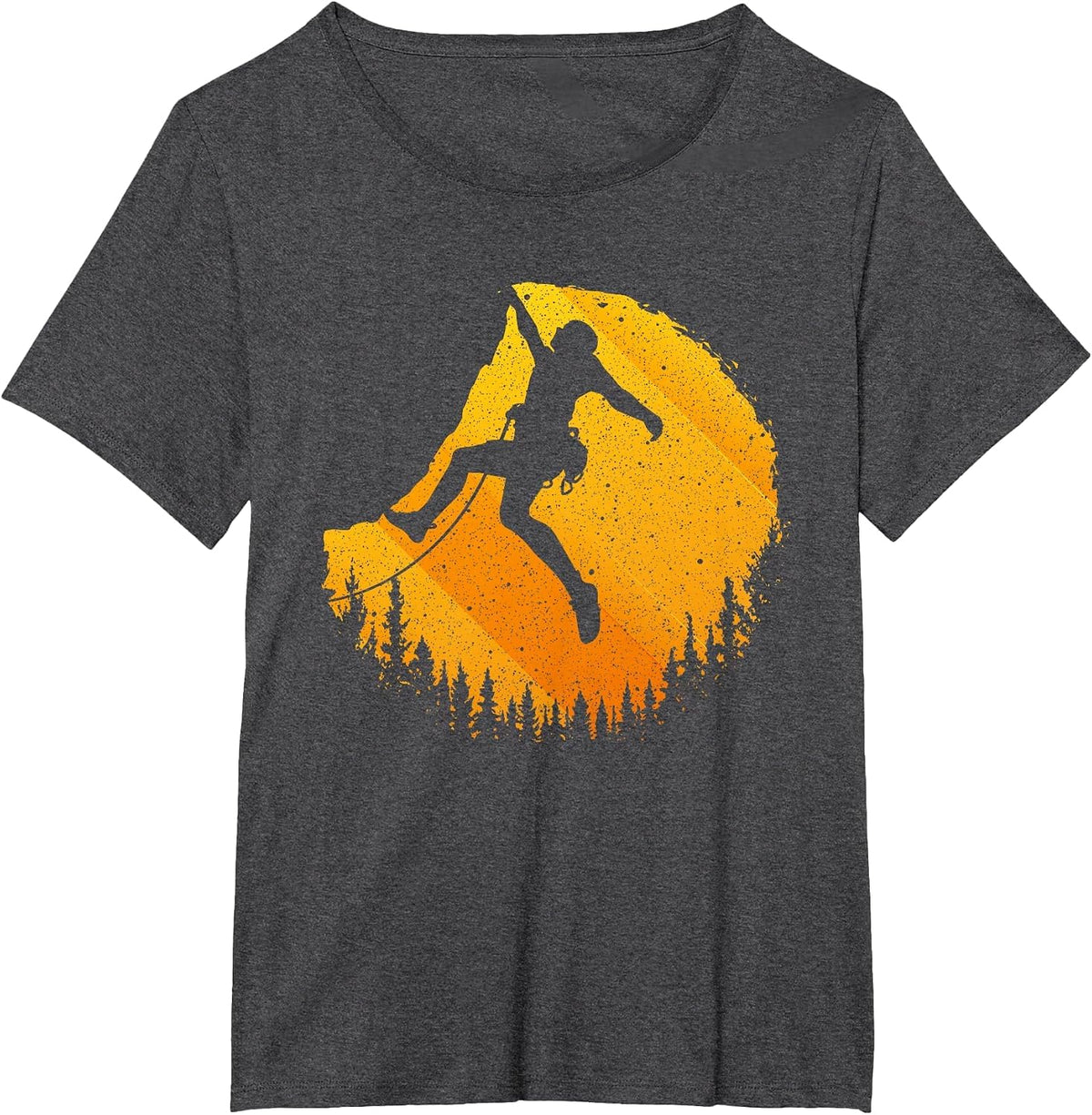 Rock Climbing Art for Men Women Mountain Climber Bouldering T-Shirt - Dark Heather Grey