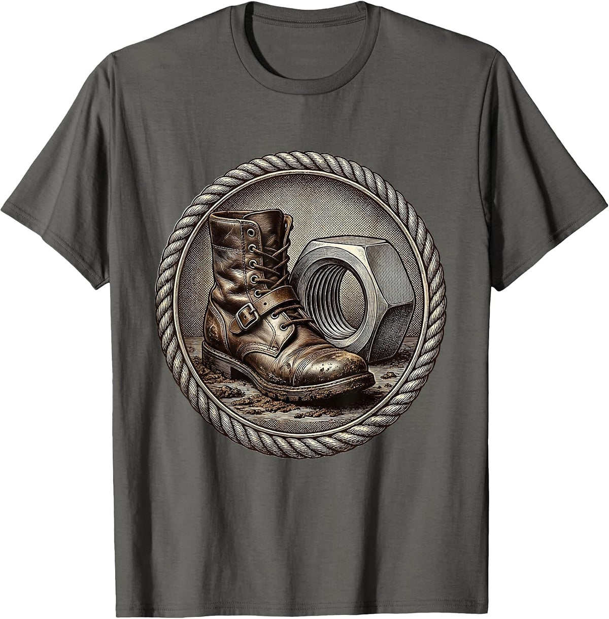 Valley Forge Automotive Continental Boot Lug Nut T-Shirt - Asphalt Grey