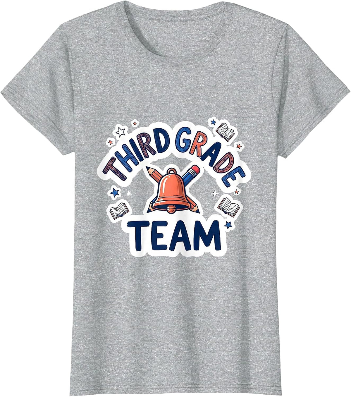 Third Grade Team Playful Back to School Teacher Student T-Shirt - Heather Grey