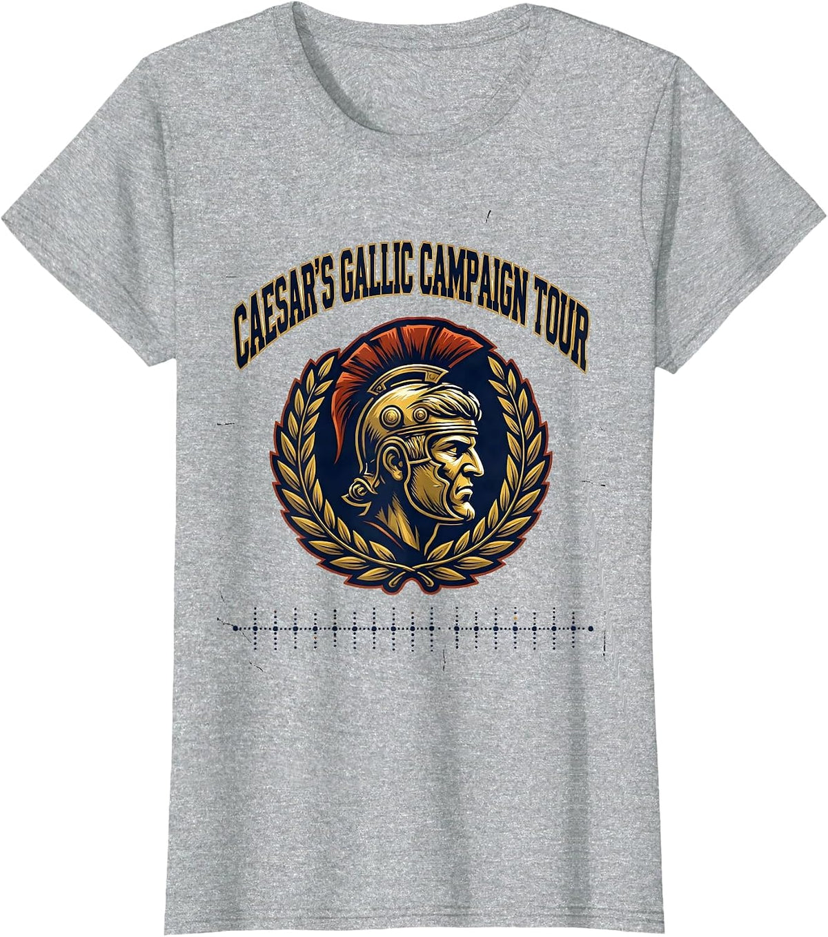 Women's Caesar's Gallic Campaign Tour Funny History Teacher History T-Shirt - Heather Grey