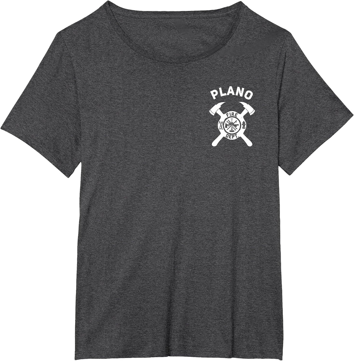 City of Plano Fire Department Texas Firefighter T-Shirt - Dark Heather Grey