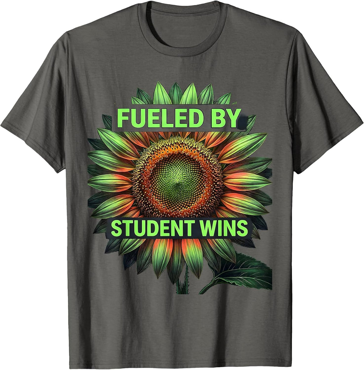 Fueled by Student Wins Paraprofessional Design T-Shirt - Asphalt Grey