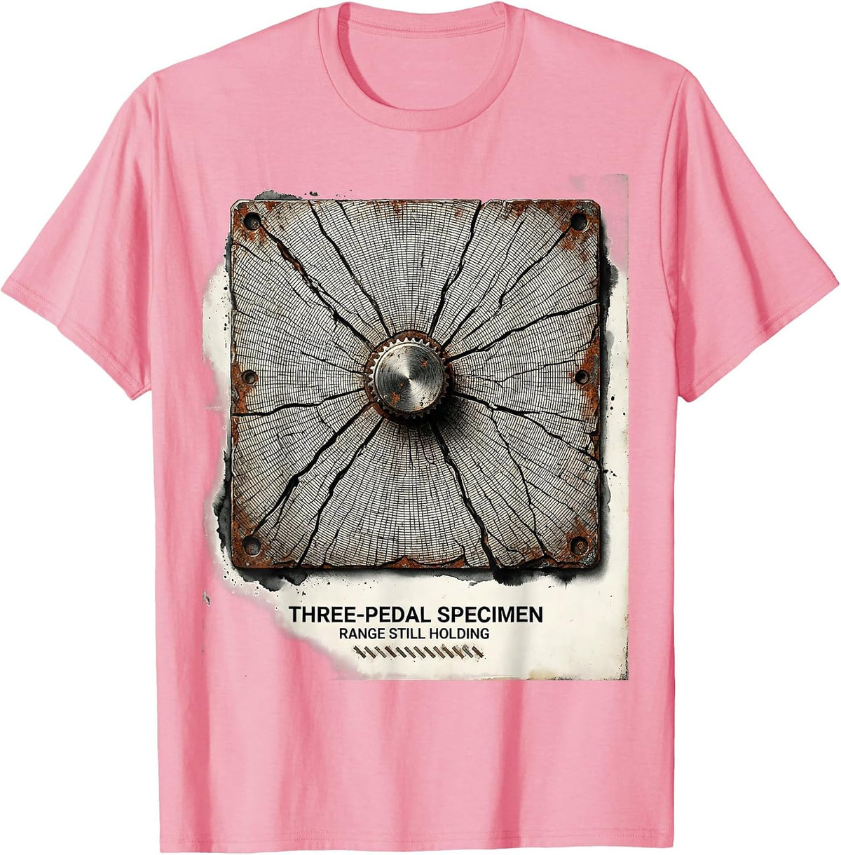 Men's Three-Pedal Specimen, Range Still Holding Car Guy T-Shirt - Pink