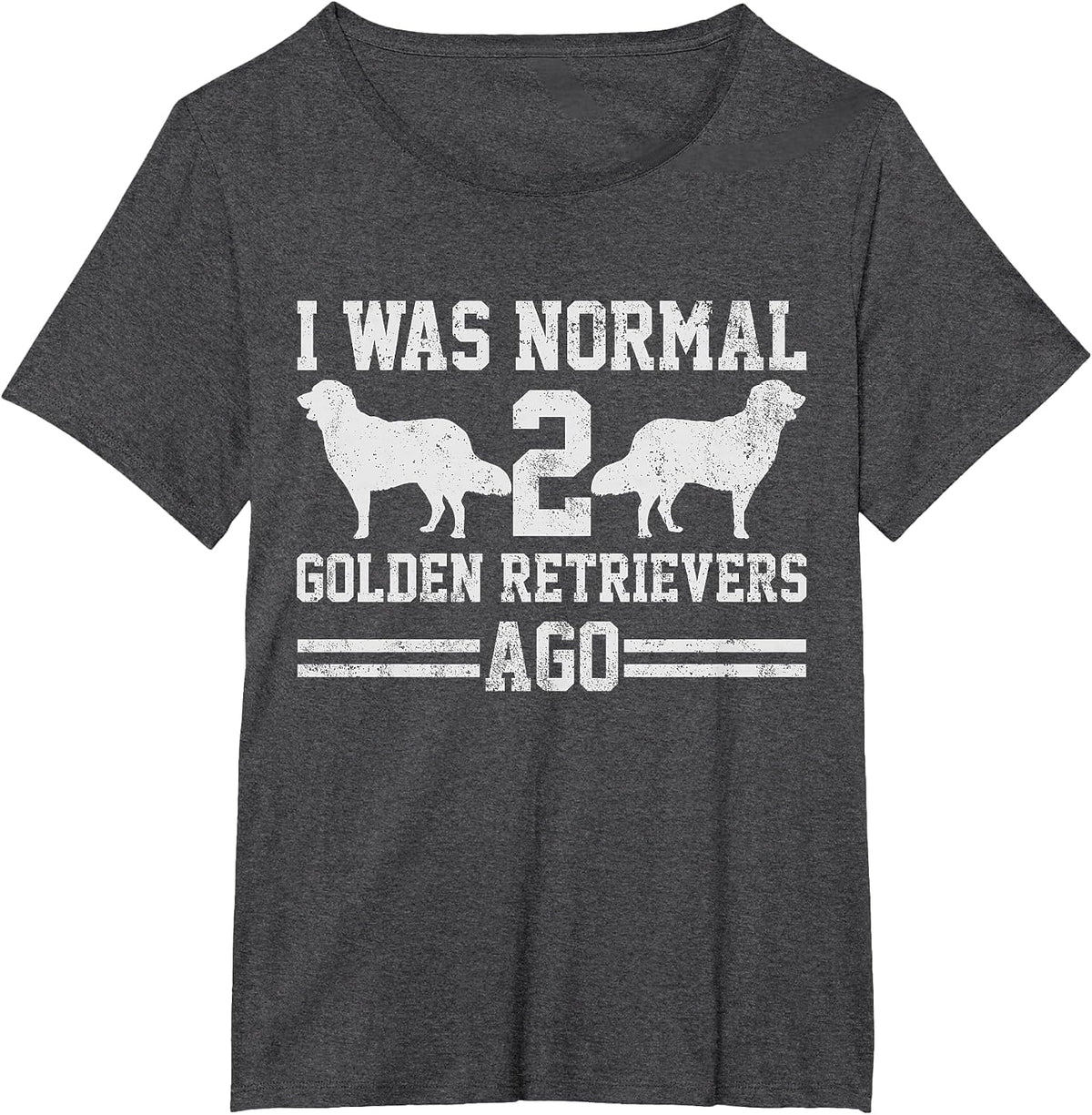 Golden Retriever Dog T-Shirt - Dark Heather Grey