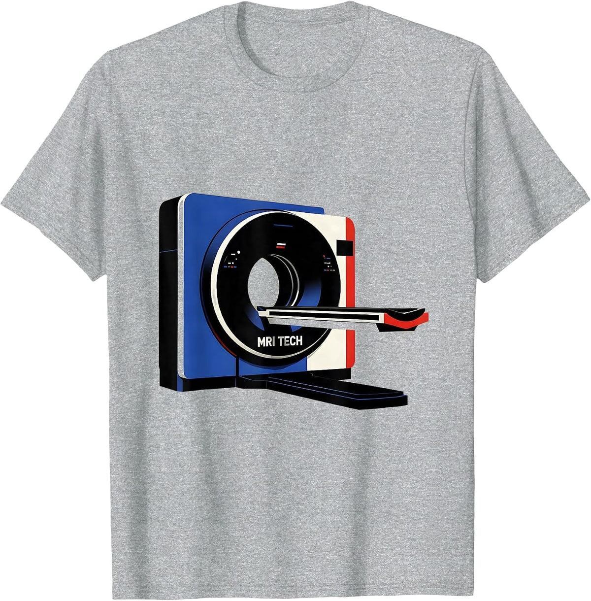 Men's MRI TECH Bauhaus Modernist Radiology Tech Coquette Cute T-Shirt - Heather Grey