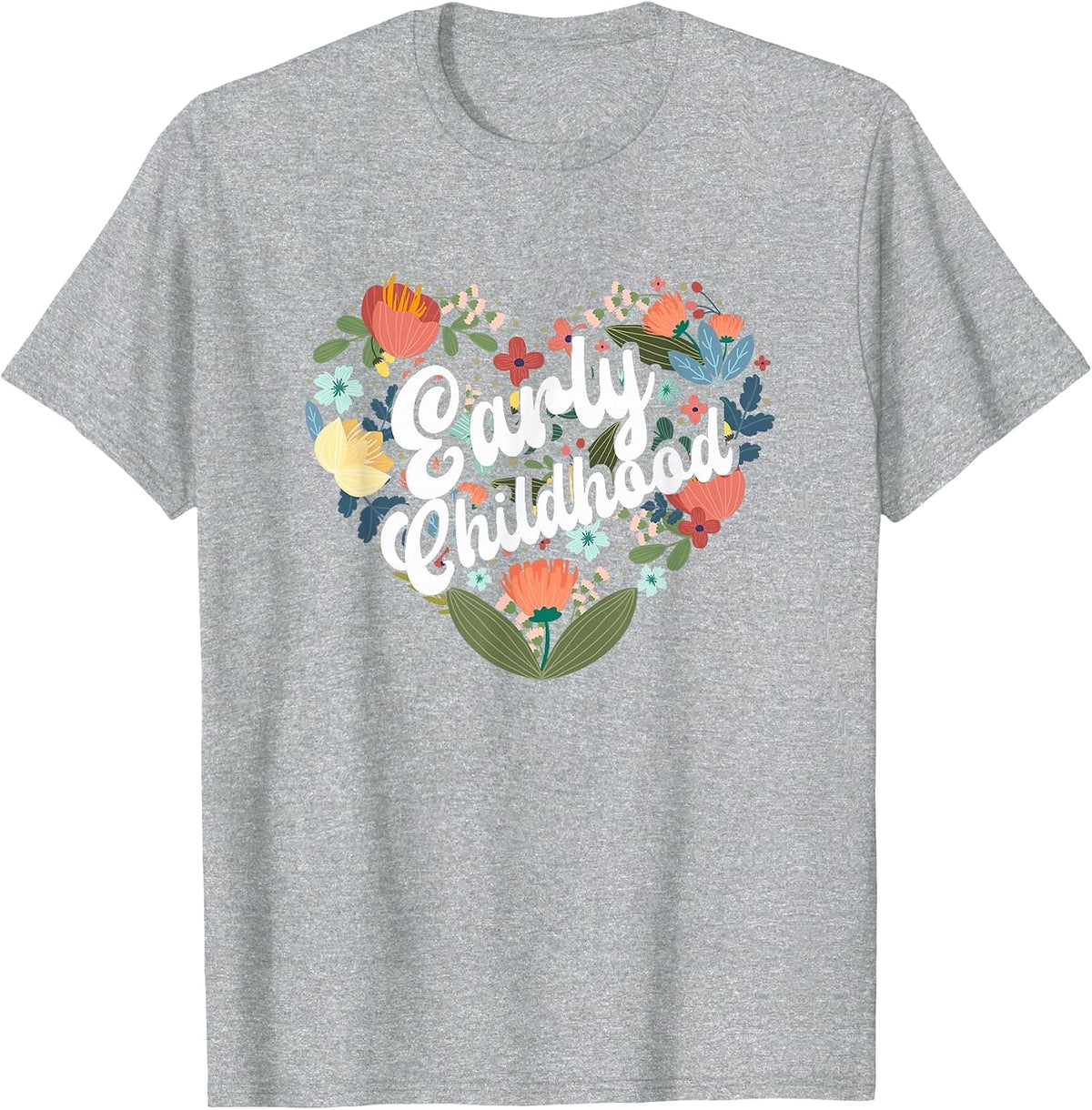 Teacher Early Childhood Educator Preschool Head Start Crew T-Shirt - Heather Grey