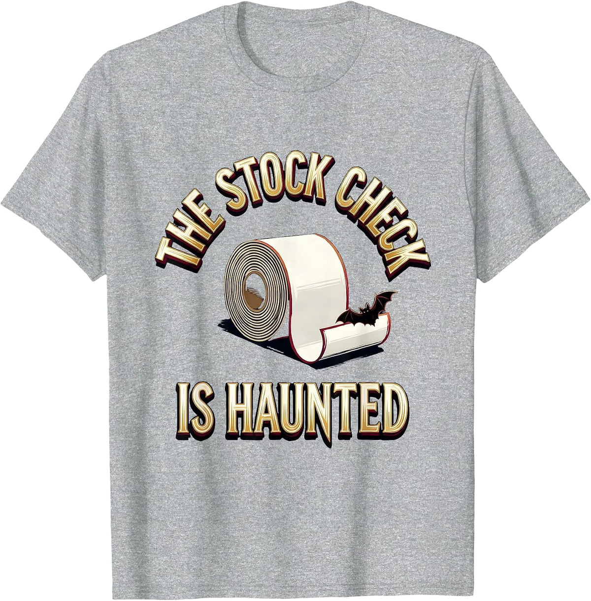 Men's The Stock Check Is Haunted Funny Pharmacy Tech Halloween T-Shirt - Heather Grey