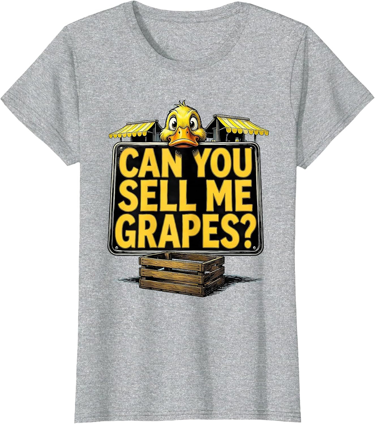 Can You Sell Me Grapes? Funny Duck Song Meme Humor Kids T-Shirt - Heather Grey