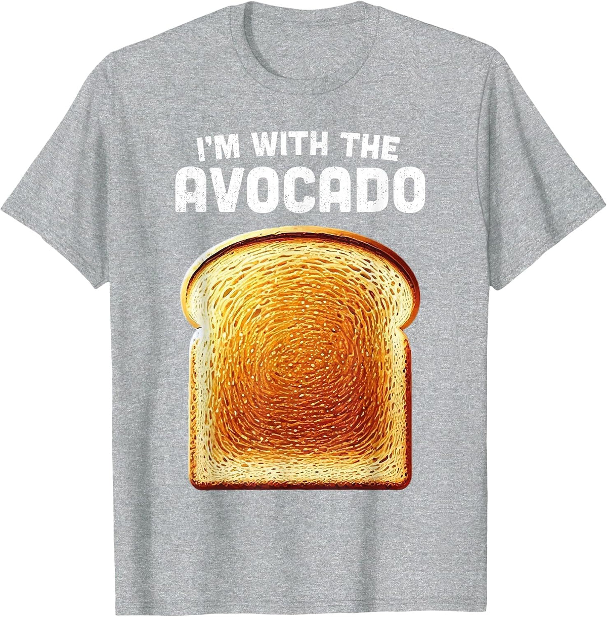 Im with Avocado Shirt Toast Matching Funny Halloween Costume T-Shirt - Heather Grey