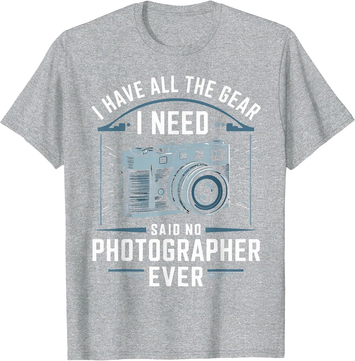 Photographer Camera Gear Lover Vintage Photography Men Women T-Shirt - Heather Grey
