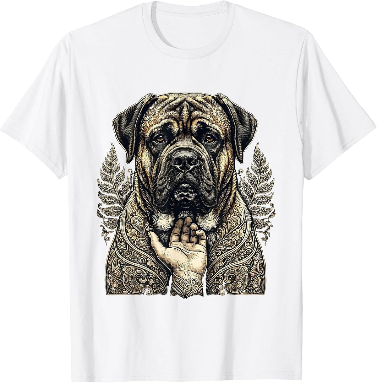 Men's Cane Corso Monochrome Ornamental Dog Lover Gift T-Shirt - White