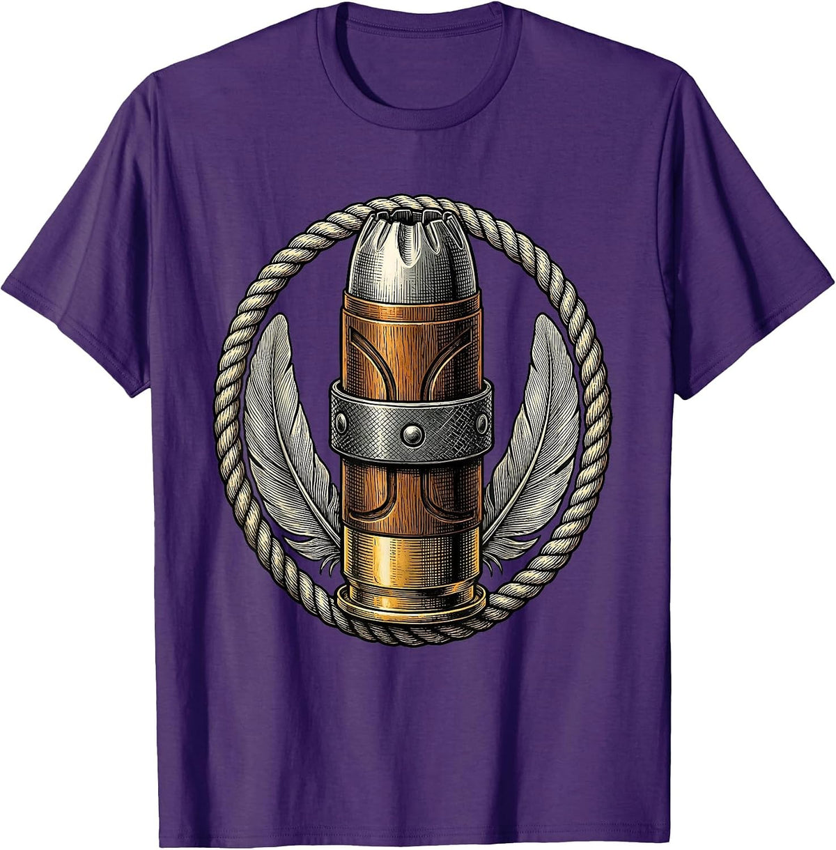 Men's Duck Band Shotgun Shell Hunting Graphic T-Shirt - Purple