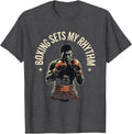 Men's Boxing Sets My Rhythm Distressed Boxing Fan Gift T-Shirt - Dark Heather Grey