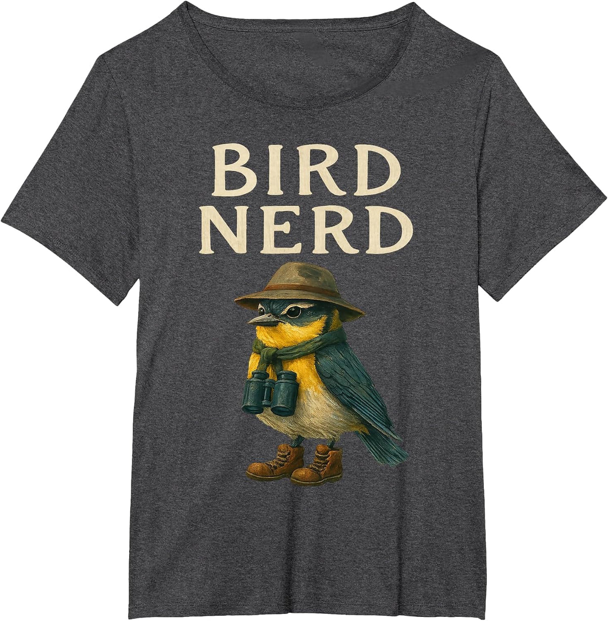 Bird Nerd Birding Bird Watching Watcher T-Shirt - Dark Heather Grey