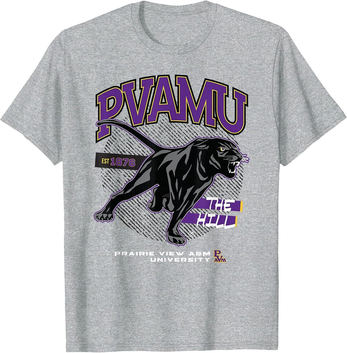 Prairie View A&M University - HBCU - The Hill - PVAMU T-Shirt - Heather Grey