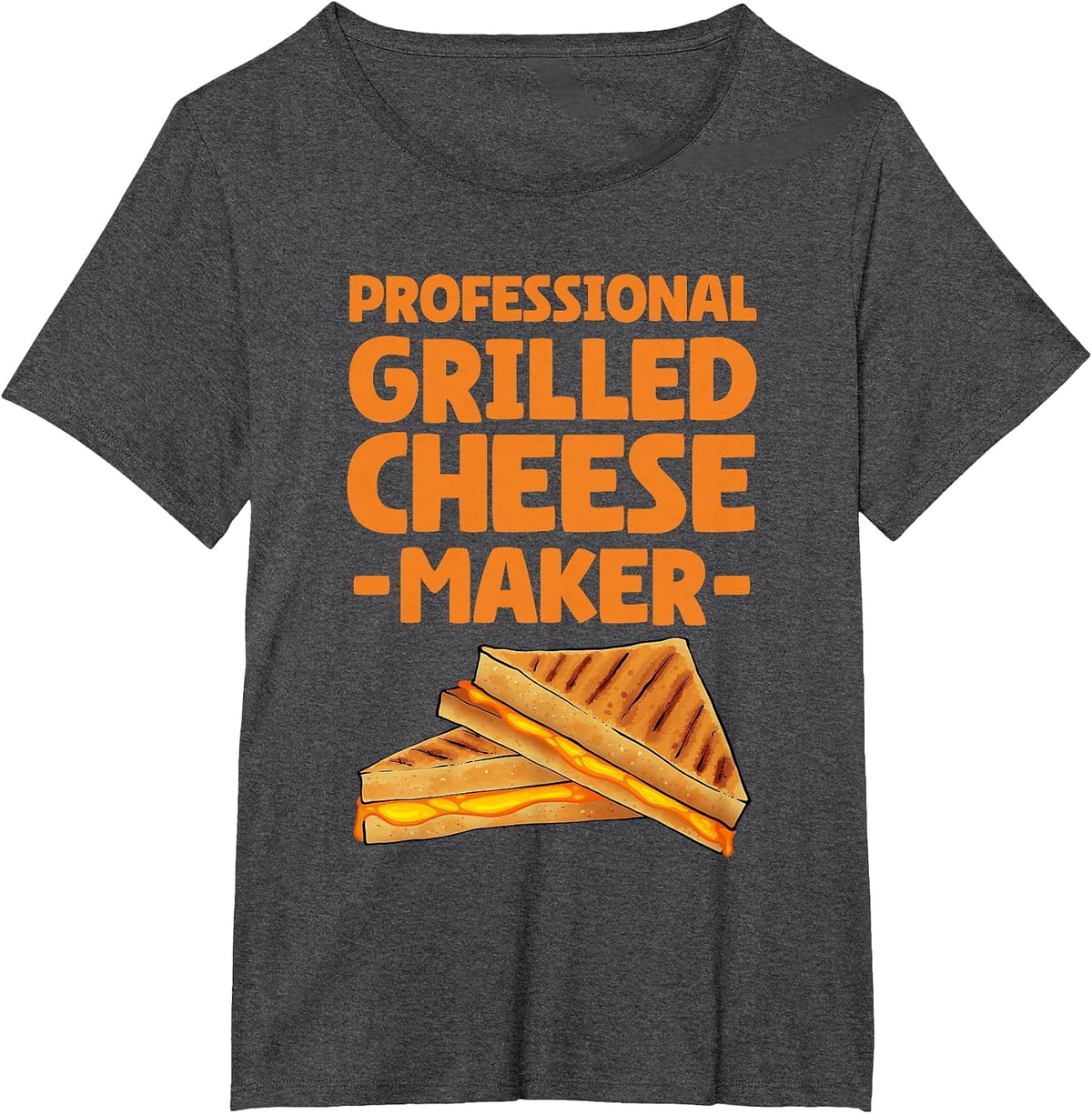 Funny Grilled Cheese Maker Art for Men Women Grilled Cheese T-Shirt - Dark Heather Grey