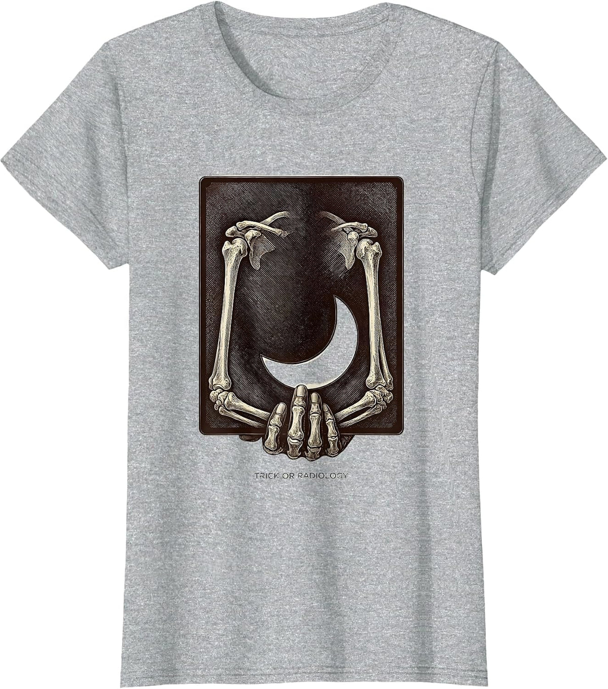 Trick Or Radiology Funny Radiology Tech Halloween Workplace T-Shirt - Heather Grey