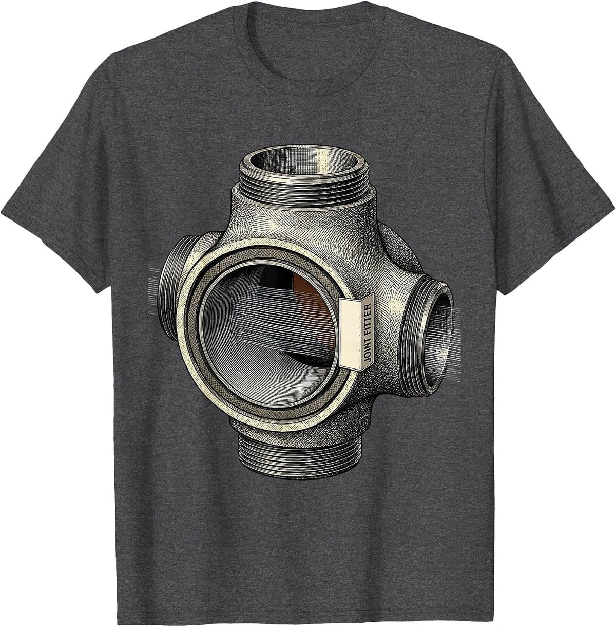 Joint Fitter Funny Plumber Pipefitter Occupational Humor T-Shirt - Dark Heather Grey